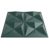 vidaXL Paneles de pared 48 pcs Verde Origami 50 x 50 cm Espuma XPS
