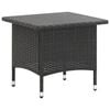 vidaXL Mesita de centro de rat&aacute;n sint&eacute;tico negro 50x50x47 cm