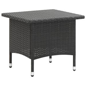 vidaXL Mesita de centro de rat&aacute;n sint&eacute;tico negro 50x50x47 cm