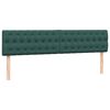 vidaXL Cama box spring con colch&oacute;n y LED terciopelo verde oscuro 180x210 cm