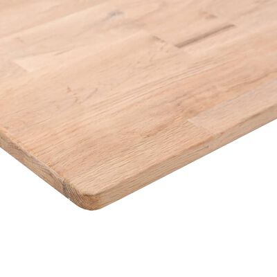 vidaXL Tablero de mesa cuadrada madera de roble sin tratar 70x70x1,5cm