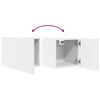 vidaXL Muebles de pared para TV 2 uds blanco 30,5x30x30 cm