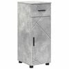 vidaXL Gabinete de Ba&ntilde;o con caj&oacute;n Gris Concreto 30 x 35 x 80 cm