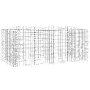 vidaXL Arriate de gaviones forma arco hierro galvanizado 200x100x100cm