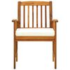 vidaXL Sillas de comedor jard&iacute;n 2 uds con cojines madera maciza acacia