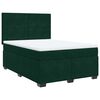 vidaXL Cama box spring con colch&oacute;n terciopelo verde oscuro 140x190 cm
