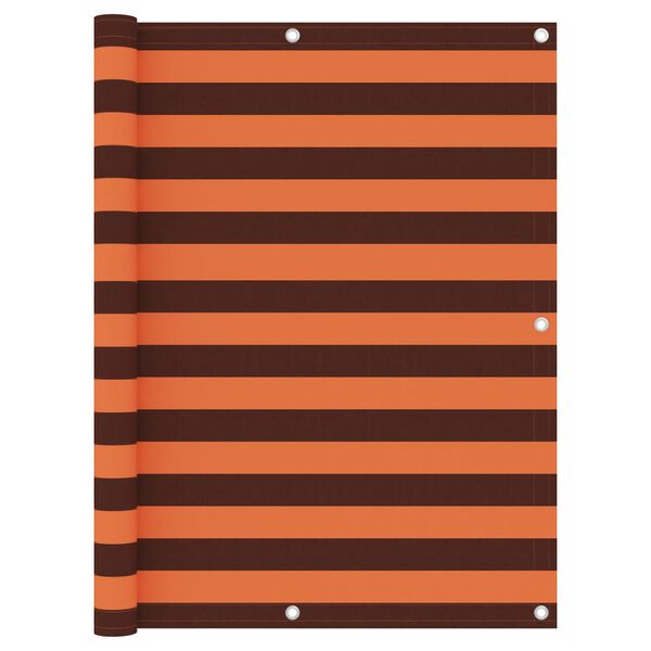 vidaXL Toldo para balc&oacute;n tela oxford naranja y marr&oacute;n 120x500 cm