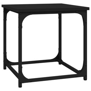vidaXL Mesa auxiliar de madera contrachapada negro 40x40x40 cm