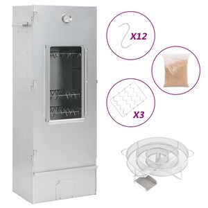 vidaXL Horno ahumador de BBQ con generador humo fr&iacute;o acero galvanizado
