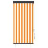 vidaXL Estor enrollable de exterior blanco y naranja 80x250 cm