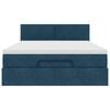 vidaXL Estructura de cama otomana con colch&oacute;n terciopelo azul oscuro