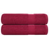 vidaXL Toallas de ducha FROGN 2 uds burdeos 70x140 cm 360 g/m&sup2;