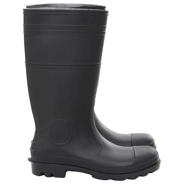 vidaXL Botas de agua negro n&uacute;mero 45 PVC