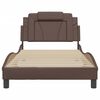 vidaXL Estructura de cama Viana con LED sin colch&oacute;n marr&oacute;n 100x200 cm