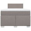 vidaXL Cama box spring con colch&oacute;n tela gris taupe 120x200 cm