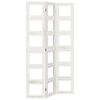 vidaXL Biombo separador de 3 paneles madera maciza Paulownia blanco