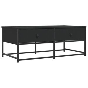 vidaXL Mesa de centro madera de ingenier&iacute;a negro 100x51x40 cm