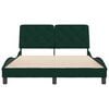 vidaXL Estructura cama sin colch&oacute;n terciopelo verde oscuro 120x200 cm
