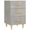 vidaXL Mesita de noche madera de ingenier&iacute;a gris hormig&oacute;n 40x40x66 cm
