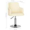 vidaXL Sillas de comedor 2 unidades tela color crema