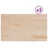 vidaXL Tablero de mesa rectangular 3 uds madera de pino 80x47x1,7 cm