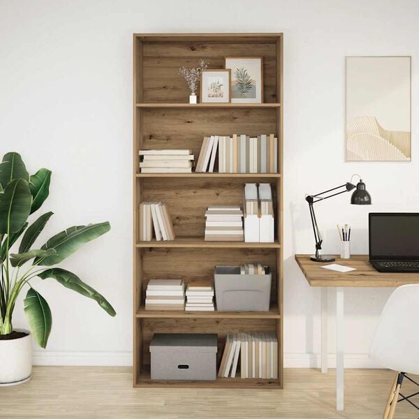 vidaXL Estanter&iacute;a madera de ingenier&iacute;a roble artisian 80x30x189 cm