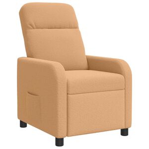 vidaXL Recliner Beige Boucl&eacute;