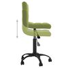 vidaXL Silla de comedor giratoria de terciopelo verde claro