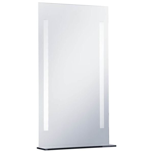 vidaXL Espejo de pared de ba&ntilde;o con LED y estante 60x100 cm