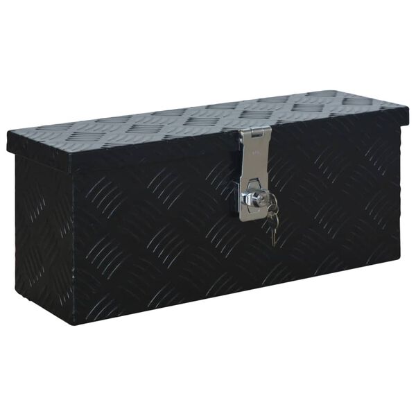 vidaXL Caja de aluminio 485x140x200 mm negra