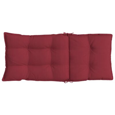 vidaXL Cojines de silla con respaldo alto 4 uds tela Oxford rojo tinto