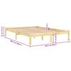 vidaXL Estructura de cama sin colch&oacute;n madera maciza 160x200 cm