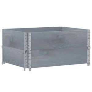 vidaXL Jardinera de madera maciza de pino gris 80x60 cm