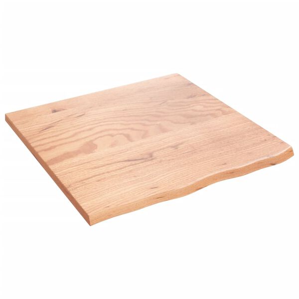 vidaXL Estante de pared madera de roble tratada marr&oacute;n claro 60x60x2cm