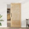 vidaXL Puerta Corredera Marr&oacute;n 86 x 198,5 cm Madera de pino macizo