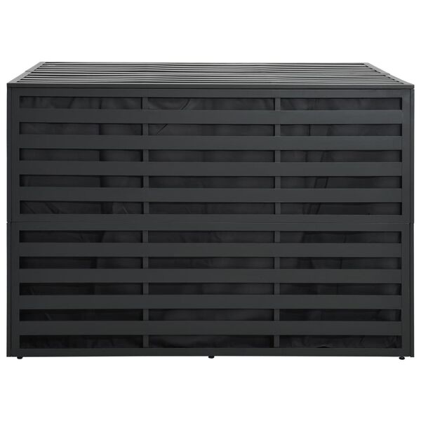 vidaXL Caja de almacenaje jardín ratán PE antracita 150x100x100 cm