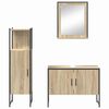 vidaXL Juego de muebles de ba&ntilde;o 3 pcs Marr&oacute;n Madera contrachapada