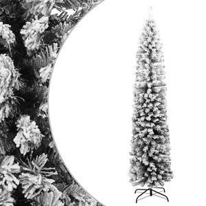 vidaXL &Aacute;rbol de Navidad artificial verde con nieve PVC 210 cm