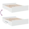 vidaXL Estructura cama con cajones madera ingeniería blanca 150x200 cm