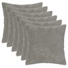vidaXL Funda de almohada 6 uds. HEERLEN Gris Claro 50 x 50 cm
