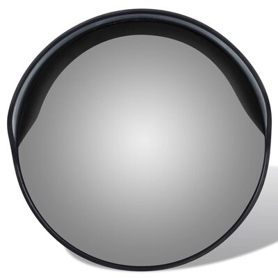 vidaXL Espejo de tráfico convexo plástico negro 30 cm