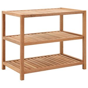 vidaXL Estanter&iacute;a para ba&ntilde;o madera maciza de nogal 65x40x55 cm