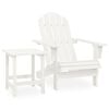 vidaXL Silla con otomana y mesa jard&iacute;n Adirondack macizo abeto blanco