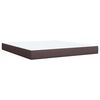 vidaXL Cama box spring con colch&oacute;n tela marr&oacute;n oscuro 180x200 cm