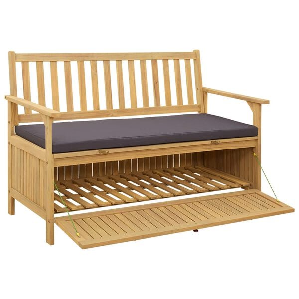 vidaXL Banco de almacenamiento con coj&iacute;n con almacenamiento con puerta