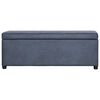 vidaXL Banco con espacio de almacenaje 116 cm piel ante sintética gris