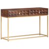 vidaXL Mesa consola de 122x36x75 cm, madera maciza de mango