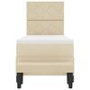 vidaXL Cama tipo Box Spring con colch&oacute;n Crema 80 x 200 cm tela