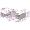 vidaXL Conjunto de sofá de jardín 9 pcs Gris ratán sintético
