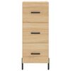 vidaXL Aparador de madera contrachapada roble Sonoma 34,5x34x180 cm